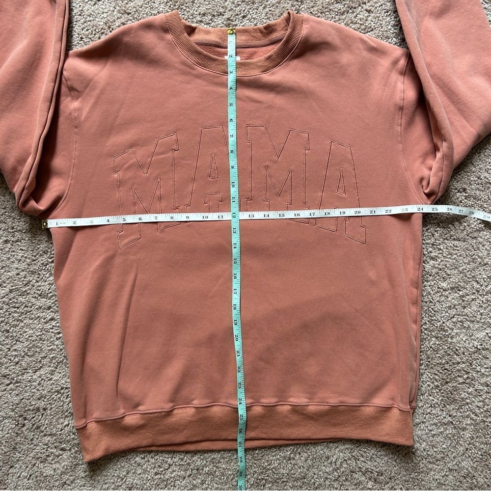 Brooklyn Grace Womens Autumn Spice Orange MAMA Fall Crewneck Sweater Size Large - Picture 8 of 11